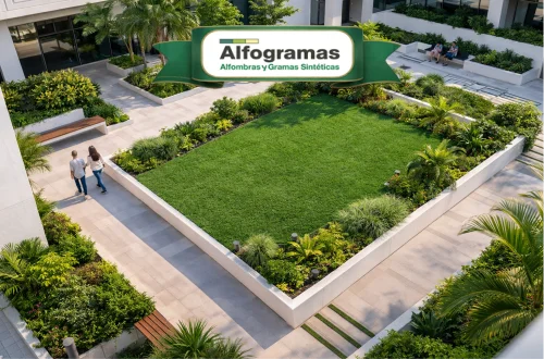 Grama Sintética Paisajismo Alfogramas 15 mm