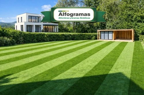 Grama Sintética a Franjas Alfogramas Multiusos